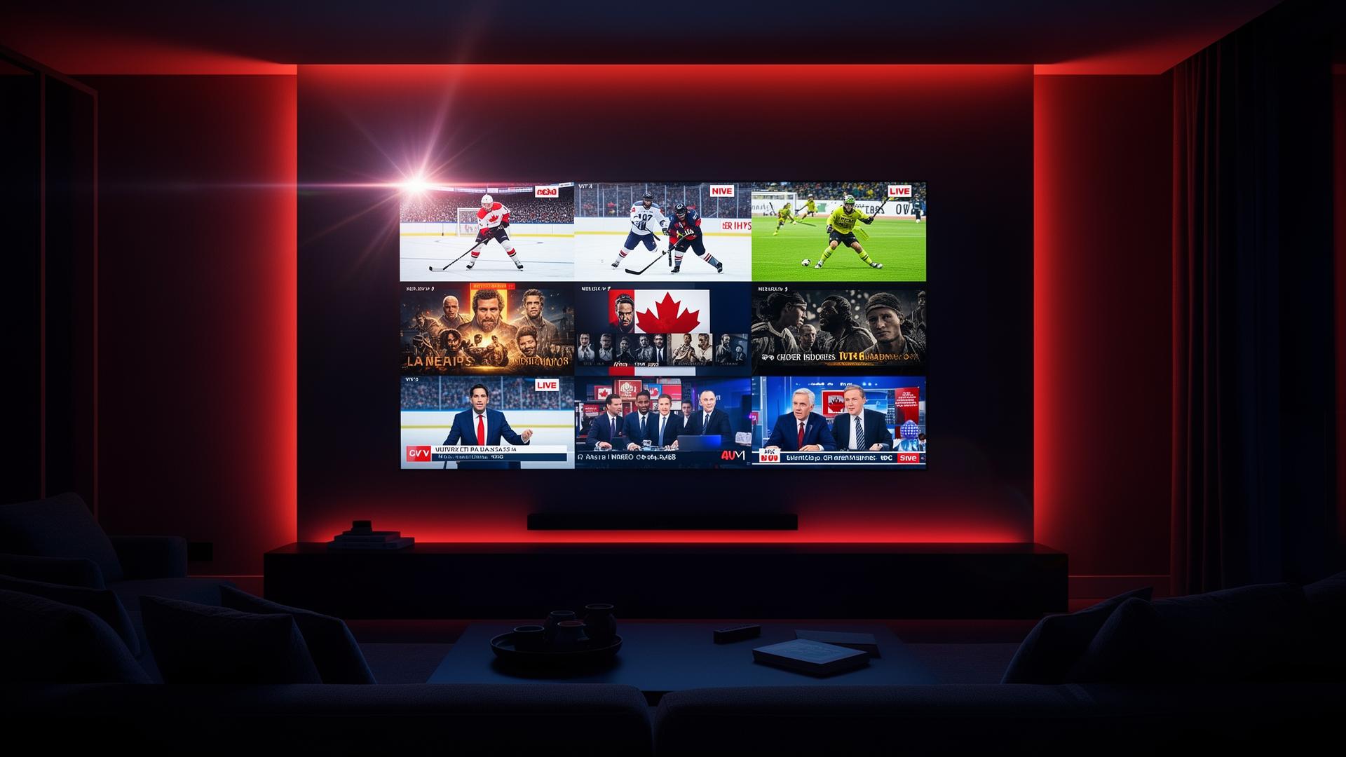 Edge IPTV streaming on a large 4K TV